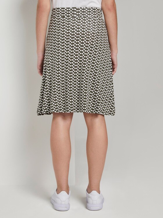 Gemusterter Mini-Rock aus Jersey - Frauen - khaki dot design Gemusterter Mini-Rock aus Jersey - Frauen - khaki dot design - 2 - TOM TAILOR