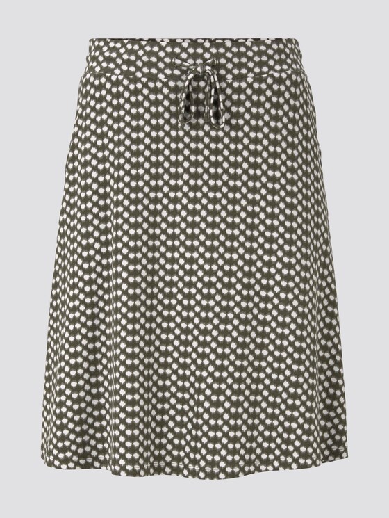 Gemusterter Mini-Rock aus Jersey - Frauen - khaki dot design Gemusterter Mini-Rock aus Jersey - Frauen - khaki dot design - 7 - TOM TAILOR