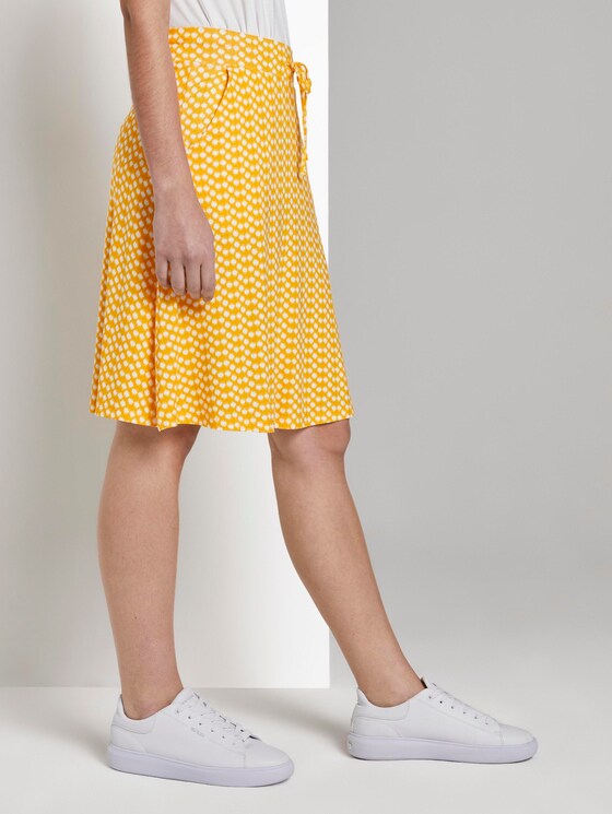 Gemusterter Mini-Rock aus Jersey - Frauen - yellow dot design Gemusterter Mini-Rock aus Jersey - Frauen - yellow dot design - 11 - TOM TAILOR