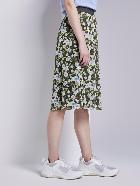 Mesh-Rock mit floralem Muster - Frauen - small khaki floral design Mesh-Rock mit floralem Muster - Frauen - small khaki floral design - 11 - TOM TAILOR