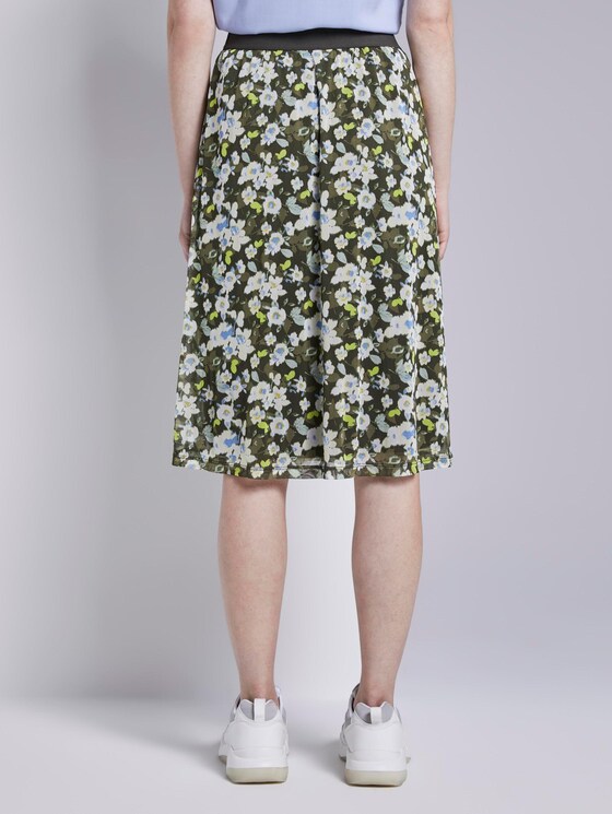 Mesh-Rock mit floralem Muster - Frauen - small khaki floral design Mesh-Rock mit floralem Muster - Frauen - small khaki floral design - 2 - TOM TAILOR