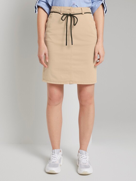 Skirt in a chino style - Women - cream toffee Skirt in a chino style - Women - cream toffee - 1 - TOM TAILOR
