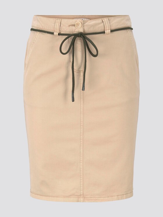 Skirt in a chino style - Women - cream toffee Skirt in a chino style - Women - cream toffee - 7 - TOM TAILOR
