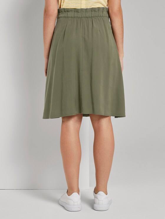 Paperbag Midi-Rock mit Taschen - Frauen - Woodland Green Paperbag Midi-Rock mit Taschen - Frauen - Woodland Green - 2 - TOM TAILOR
