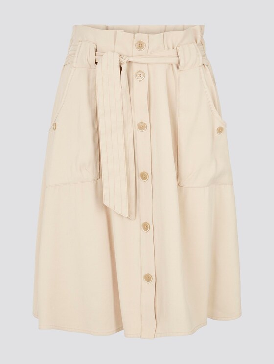 Paperbag Midi-Rock mit Taschen - Frauen - cream toffee Paperbag Midi-Rock mit Taschen - Frauen - cream toffee - 7 - TOM TAILOR