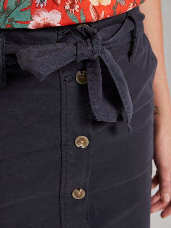 Rock mit Knopfleiste und Gürtel - Frauen - Sky Captain Blue Rock mit Knopfleiste und Gürtel - Frauen - Sky Captain Blue - 9 - TOM TAILOR