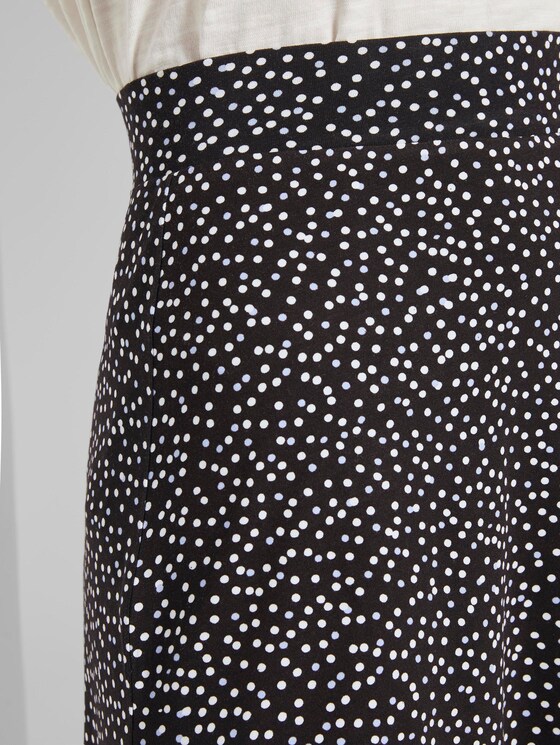 Patterned jersey skirt - Women - black offwhite dot print Patterned jersey skirt - Women - black offwhite dot print - 9 - TOM TAILOR