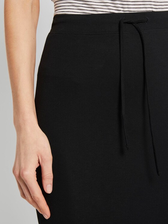 Jersey maxi skirt with side slits - Women - Deep Black Jersey maxi skirt with side slits - Women - Deep Black - 10 - TOM TAILOR
