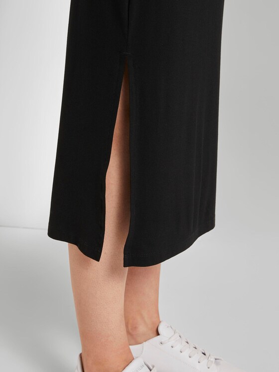 Jersey maxi skirt with side slits - Women - Deep Black Jersey maxi skirt with side slits - Women - Deep Black - 9 - TOM TAILOR