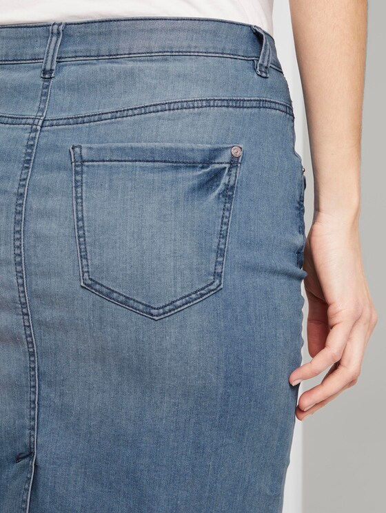 Plain denim skirt - Women - light stone wash denim Plain denim skirt - Women - light stone wash denim - 10 - TOM TAILOR