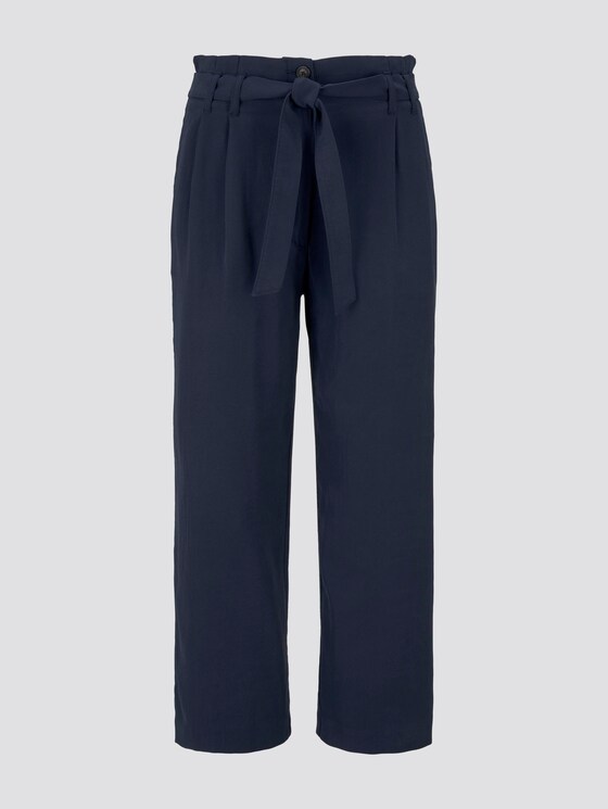 Fließende Culotte-Hose mit Bindegürtel - Frauen - Sky Captain Blue Fließende Culotte-Hose mit Bindegürtel - Frauen - Sky Captain Blue - 7 - TOM TAILOR