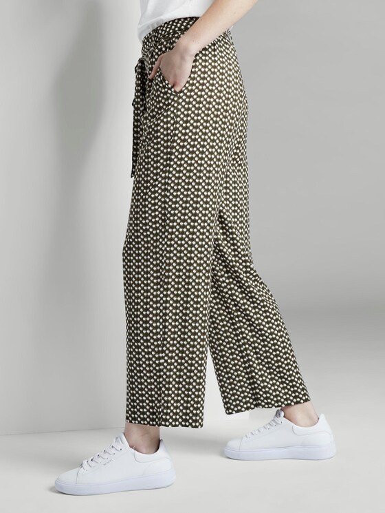 Fließende Culotte-Hose mit Musterung - Frauen - khaki dot design Fließende Culotte-Hose mit Musterung - Frauen - khaki dot design - 11 - TOM TAILOR