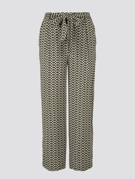 Fließende Culotte-Hose mit Musterung - Frauen - khaki dot design Fließende Culotte-Hose mit Musterung - Frauen - khaki dot design - 7 - TOM TAILOR