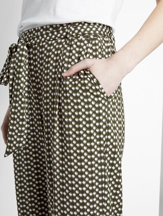 Fließende Culotte-Hose mit Musterung - Frauen - khaki dot design Fließende Culotte-Hose mit Musterung - Frauen - khaki dot design - 9 - TOM TAILOR