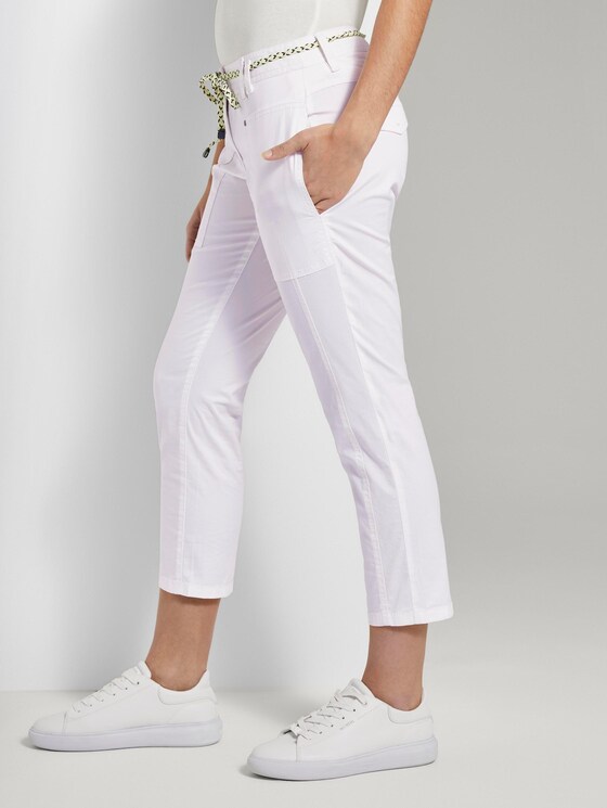 Tapered Relaxed Hose mit Bandgürtel - Frauen - White Tapered Relaxed Hose mit Bandgürtel - Frauen - White - 11 - TOM TAILOR