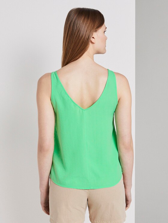Ärmellose Bluse mit Knopfleiste - Frauen - dusty apple green Ärmellose Bluse mit Knopfleiste - Frauen - dusty apple green - 2 - TOM TAILOR Denim