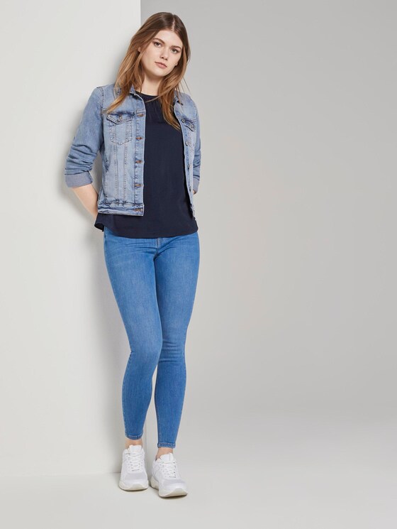 Blouse shirt with wrap details on the back - Women - Real Navy Blue Blouse shirt with wrap details on the back - Women - Real Navy Blue - 3 - TOM TAILOR Denim