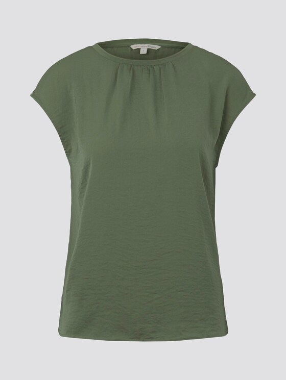 Blusenshirt mit Wickeldetail am Rücken - Frauen - olive green Blusenshirt mit Wickeldetail am Rücken - Frauen - olive green - 7 - TOM TAILOR Denim