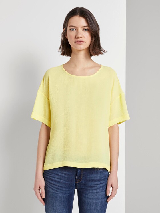 Oversize Kurzarmbluse - Frauen - daffodil yellow Oversize Kurzarmbluse - Frauen - daffodil yellow - 1 - TOM TAILOR Denim