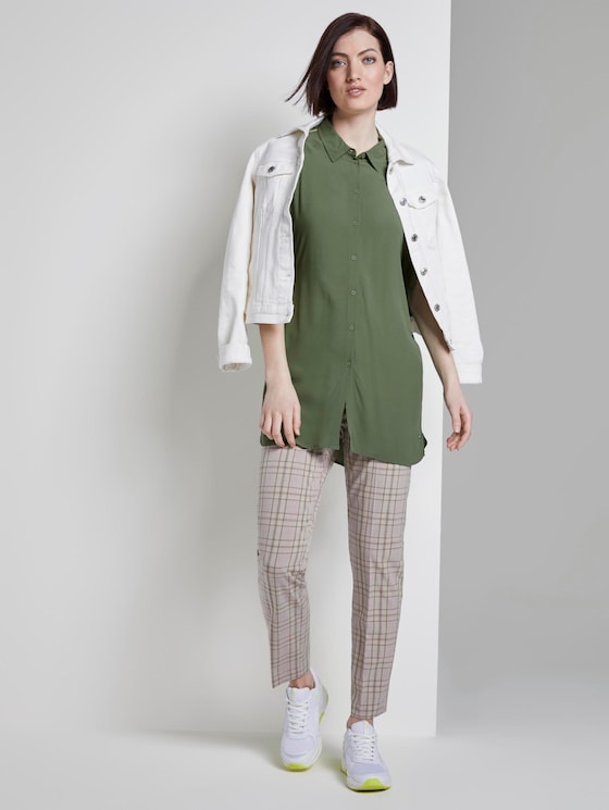 Long blouse with raglan sleeves and turn-ups - Women - olive green Long blouse with raglan sleeves and turn-ups - Women - olive green - 3 - TOM TAILOR Denim