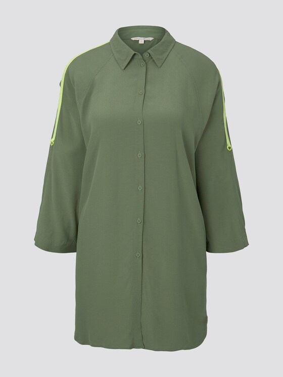 Long blouse with raglan sleeves and turn-ups - Women - olive green Long blouse with raglan sleeves and turn-ups - Women - olive green - 7 - TOM TAILOR Denim