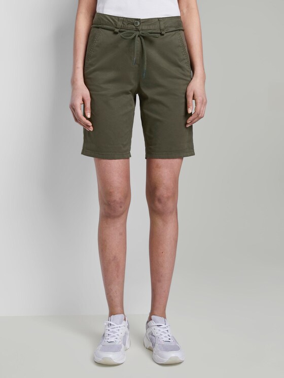 Chino Relaxed Bermuda shorts - Vrouwen - Woodland Green Chino Relaxed Bermuda shorts - Vrouwen - Woodland Green - 1 - TOM TAILOR