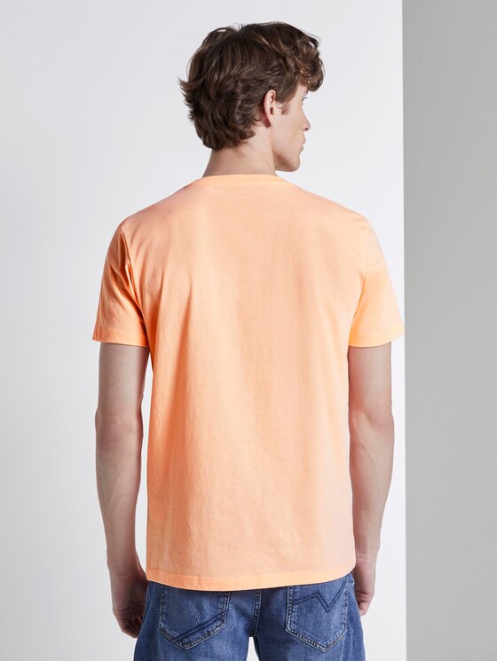 Print T-Shirt mit Bio-Baumwolle - Männer - papaya neon orange Print T-Shirt mit Bio-Baumwolle - Männer - papaya neon orange - 2 - TOM TAILOR Denim