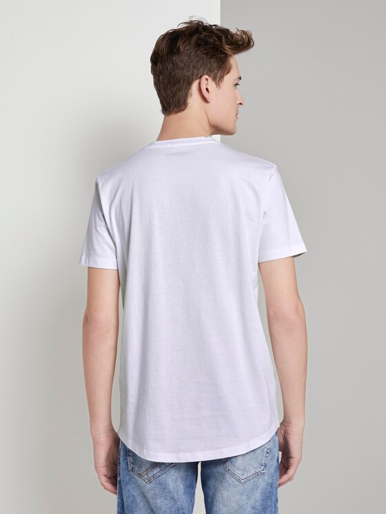 T-Shirt mit Bio-Baumwolle - Männer - White T-Shirt mit Bio-Baumwolle - Männer - White - 2 - TOM TAILOR Denim
