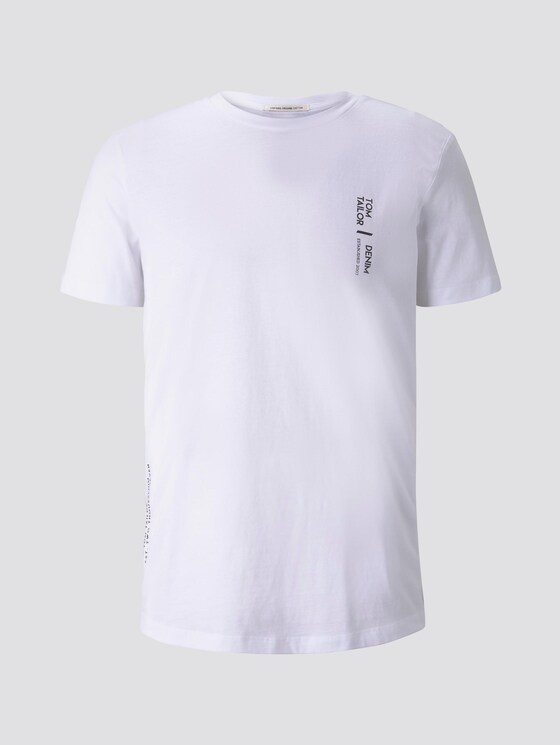 T-Shirt mit Bio-Baumwolle - Männer - White T-Shirt mit Bio-Baumwolle - Männer - White - 7 - TOM TAILOR Denim