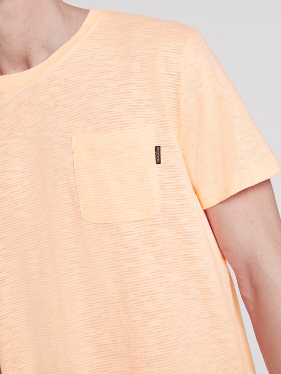 Gestreiftes T-Shirt mit Brusttasche - Männer - neon orange yarn dyed stripe Gestreiftes T-Shirt mit Brusttasche - Männer - neon orange yarn dyed stripe - 9 - TOM TAILOR Denim