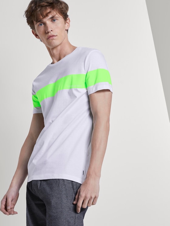 T-Shirt mit horizontalem Streifenprint - Männer - neon lime green T-Shirt mit horizontalem Streifenprint - Männer - neon lime green - 5 - TOM TAILOR Denim