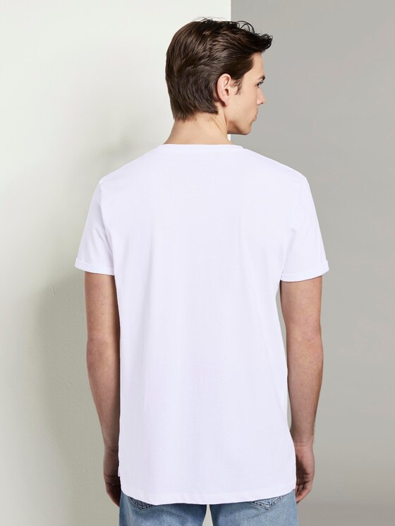 Fotoprint T-Shirt mit Bio-Baumwolle - Männer - White Fotoprint T-Shirt mit Bio-Baumwolle - Männer - White - 2 - TOM TAILOR Denim