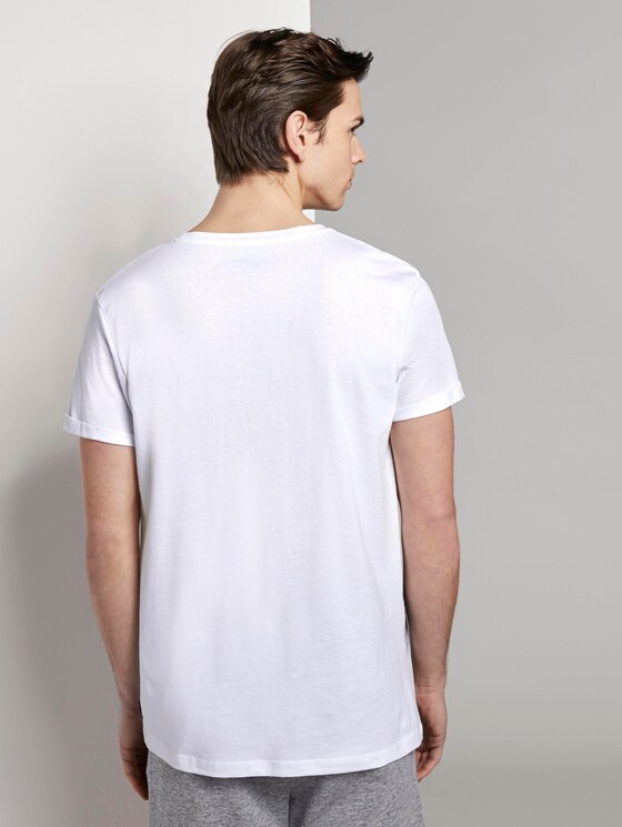 T-Shirt mit seitlichem Fotoprint - Männer - White T-Shirt mit seitlichem Fotoprint - Männer - White - 2 - TOM TAILOR Denim