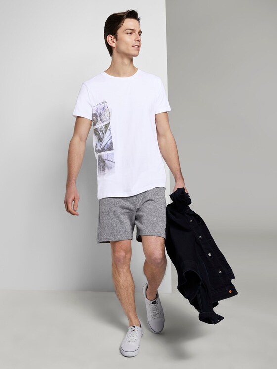T-Shirt mit seitlichem Fotoprint - Männer - White T-Shirt mit seitlichem Fotoprint - Männer - White - 3 - TOM TAILOR Denim