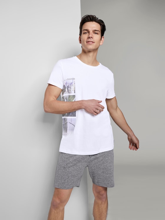 T-Shirt mit seitlichem Fotoprint - Männer - White T-Shirt mit seitlichem Fotoprint - Männer - White - 5 - TOM TAILOR Denim