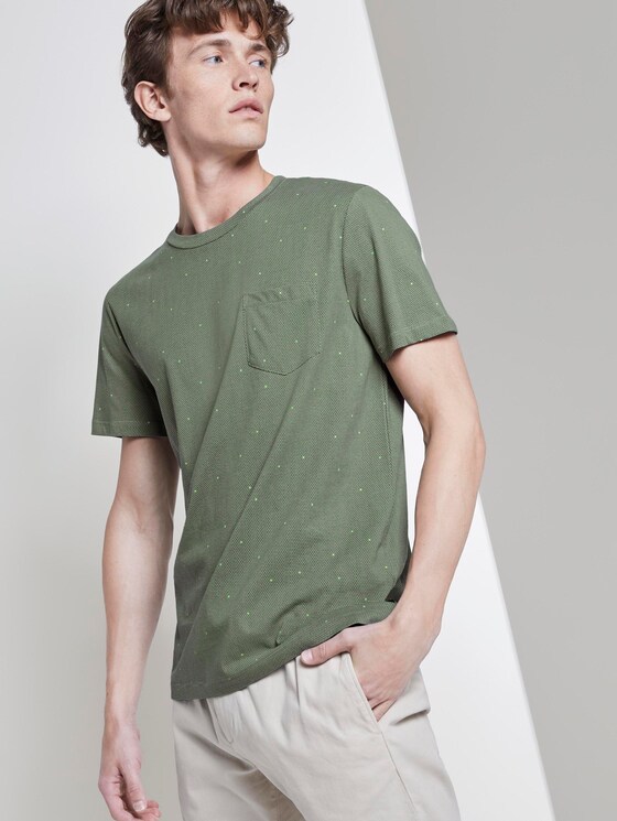 T-Shirt mit Allover-Print - Männer - green hexagonal grid print T-Shirt mit Allover-Print - Männer - green hexagonal grid print - 5 - TOM TAILOR Denim