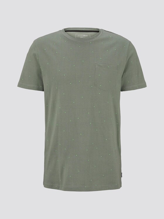 T-Shirt mit Allover-Print - Männer - green hexagonal grid print T-Shirt mit Allover-Print - Männer - green hexagonal grid print - 7 - TOM TAILOR Denim