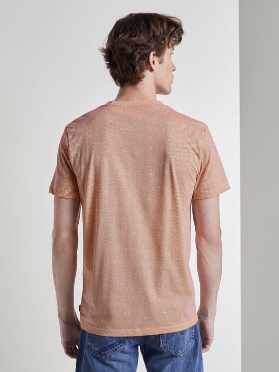 T-Shirt mit Allover-Print - Männer - orange hexagonal grid print T-Shirt mit Allover-Print - Männer - orange hexagonal grid print - 2 - TOM TAILOR Denim
