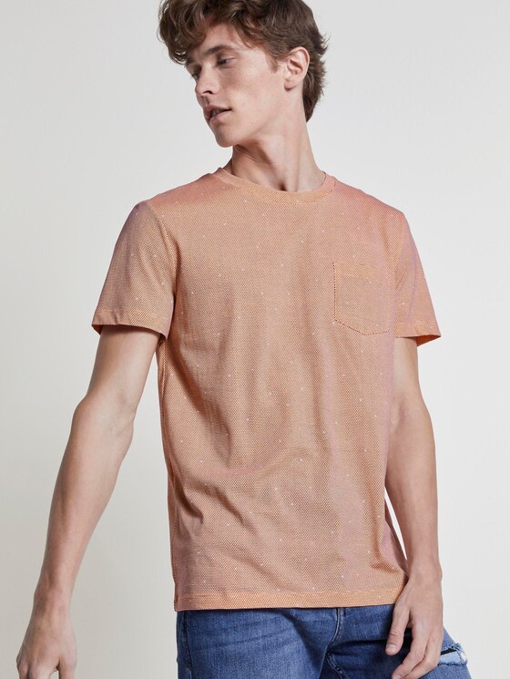 T-Shirt mit Allover-Print - Männer - orange hexagonal grid print T-Shirt mit Allover-Print - Männer - orange hexagonal grid print - 5 - TOM TAILOR Denim