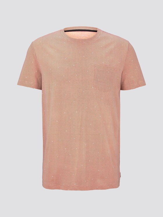 T-Shirt mit Allover-Print - Männer - orange hexagonal grid print T-Shirt mit Allover-Print - Männer - orange hexagonal grid print - 7 - TOM TAILOR Denim