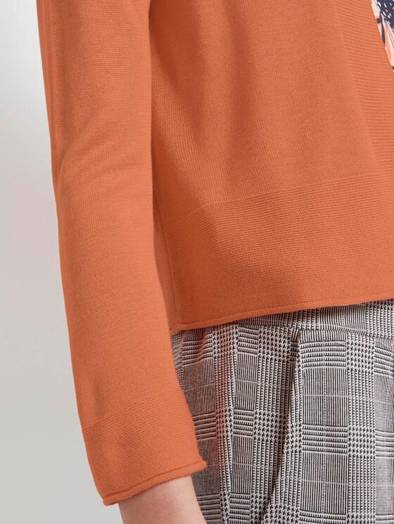 Kurzer Cardigan mit 3/4-Arm - Frauen - fruity melon orange Kurzer Cardigan mit 3/4-Arm - Frauen - fruity melon orange - 10 - TOM TAILOR