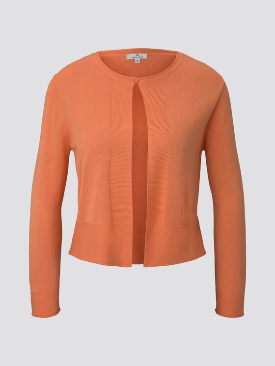 Kurzer Cardigan mit 3/4-Arm - Frauen - fruity melon orange Kurzer Cardigan mit 3/4-Arm - Frauen - fruity melon orange - 7 - TOM TAILOR