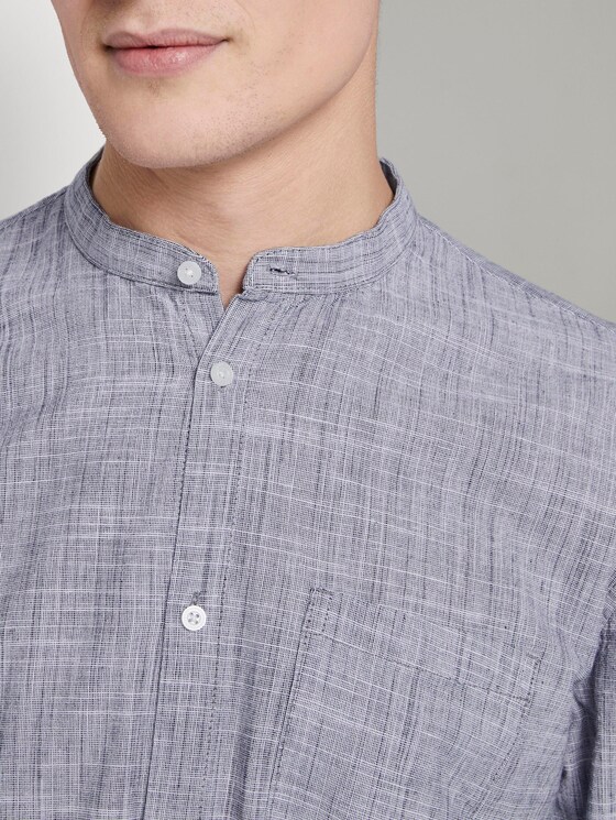 Strukturiertes Hemd mit Turn-Ups - Männer - Sky Captain Blue Strukturiertes Hemd mit Turn-Ups - Männer - Sky Captain Blue - 10 - TOM TAILOR Denim