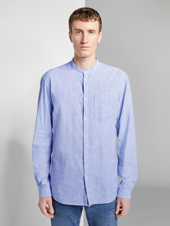 Strukturiertes Hemd mit Turn-Ups - Männer - Blue Younder Strukturiertes Hemd mit Turn-Ups - Männer - Blue Younder - 1 - TOM TAILOR Denim