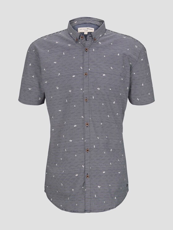 Gepunktetes Hemd - Männer - navy yd stripe mini print Gepunktetes Hemd - Männer - navy yd stripe mini print - 7 - TOM TAILOR Denim