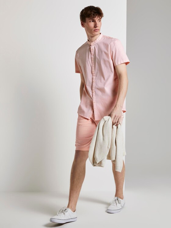 Hemd mit Stehkragen - Männer - orange dobby dot structure Hemd mit Stehkragen - Männer - orange dobby dot structure - 3 - TOM TAILOR Denim