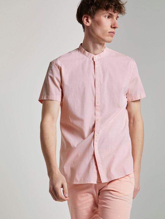 Hemd mit Stehkragen - Männer - orange dobby dot structure Hemd mit Stehkragen - Männer - orange dobby dot structure - 5 - TOM TAILOR Denim