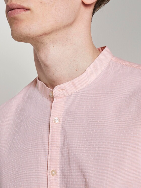 Hemd mit Stehkragen - Männer - orange dobby dot structure Hemd mit Stehkragen - Männer - orange dobby dot structure - 9 - TOM TAILOR Denim