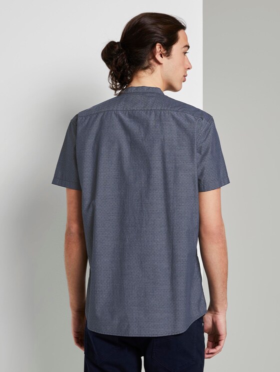 Hemd mit Stehkragen - Männer - navy dobby dot structure Hemd mit Stehkragen - Männer - navy dobby dot structure - 2 - TOM TAILOR Denim