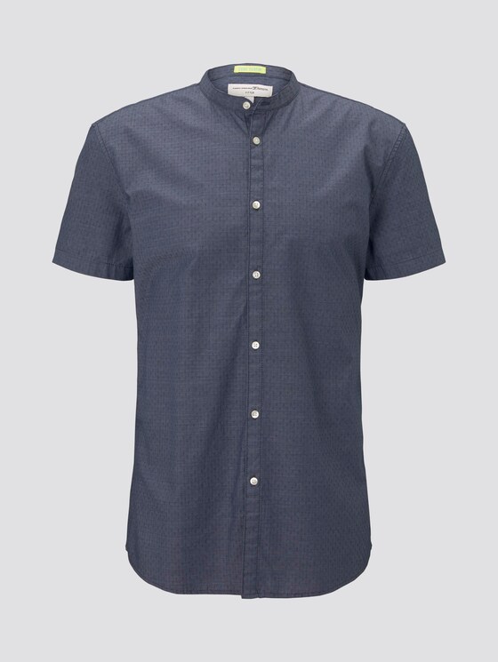 Hemd mit Stehkragen - Männer - navy dobby dot structure Hemd mit Stehkragen - Männer - navy dobby dot structure - 7 - TOM TAILOR Denim